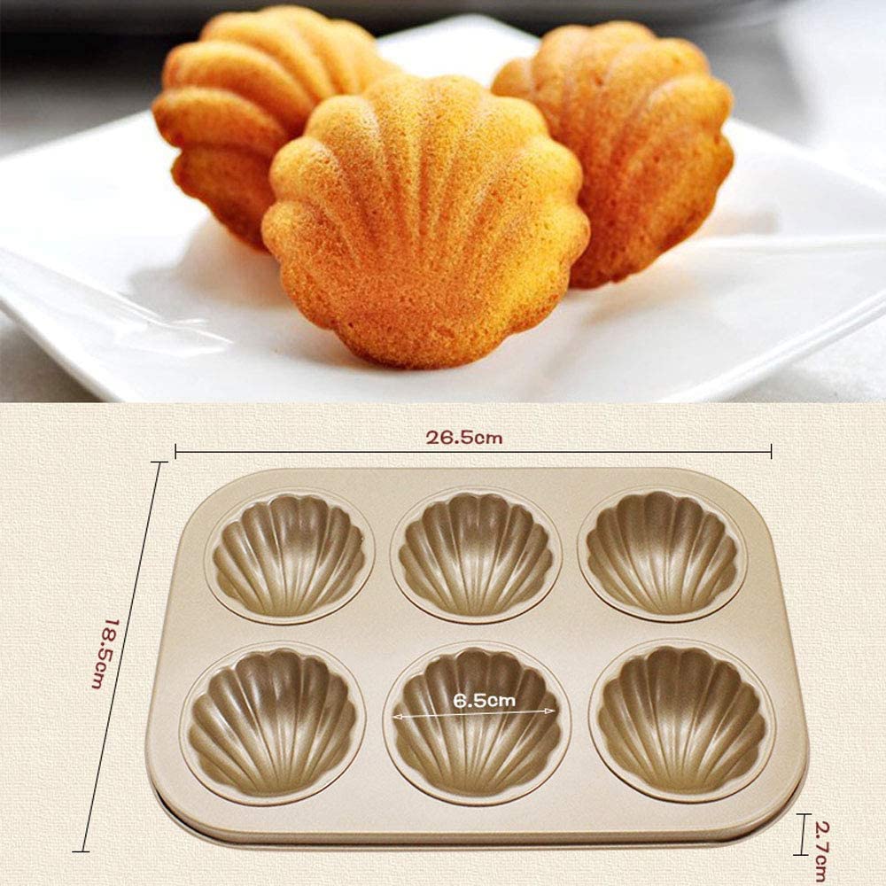 Amazon | マドレーヌ 型 ホタテ 貝型 マフィン型 コキール ホタテ型 6